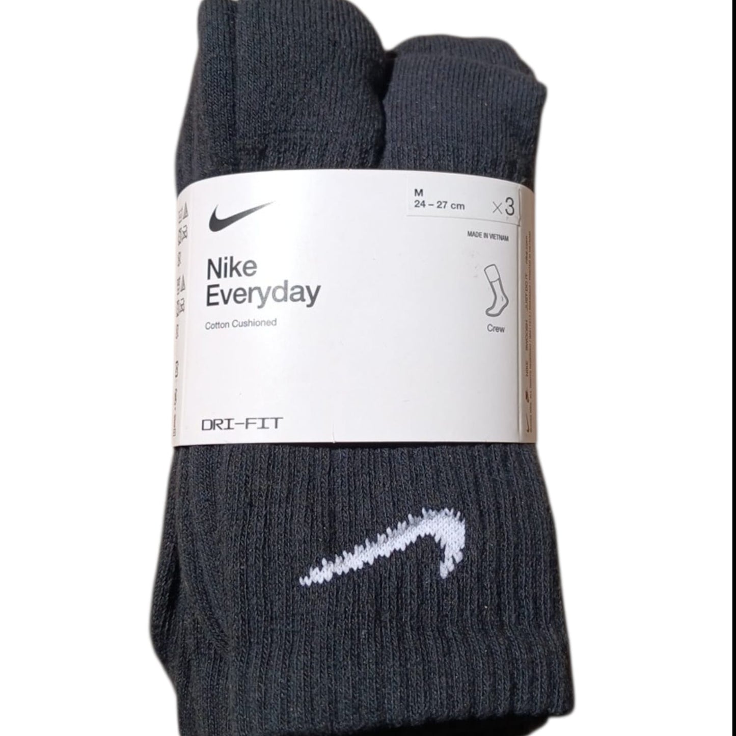 Nike Everyday Plus Cotton Cushioned Crew Socks (3 Pair) M