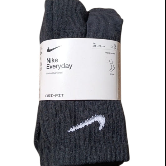 Nike Everyday Plus Cotton Cushioned Crew Socks (3 Pair) M