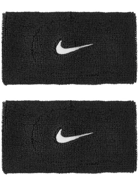 Nike Swoosh Doublewide Wristbands Black/White